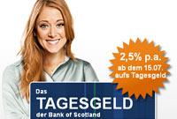 2,50% Zinsen bei der Bank of Scotland