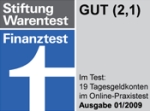 Auszeichnung der Stiftung Warentest